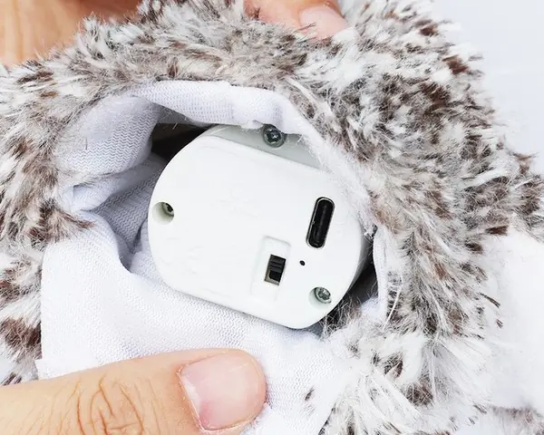 Entrada USB-C da Corujinha